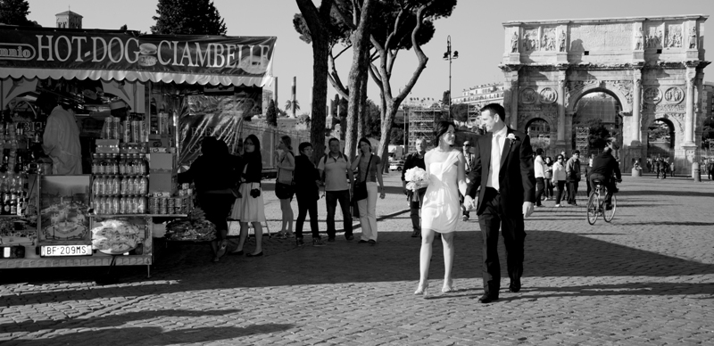 wedding piazza rome italy